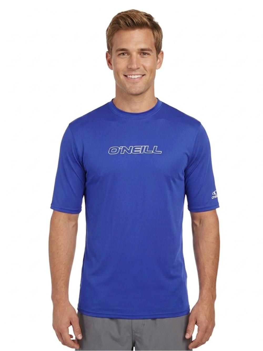 O’Neill Men basic skins short sleeve Rash‎ guard Tee 50+ UPF top pacific blue XL